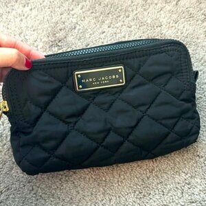 Marc Jacobs Black Quilted Double-Zip Cosmetic Pouch